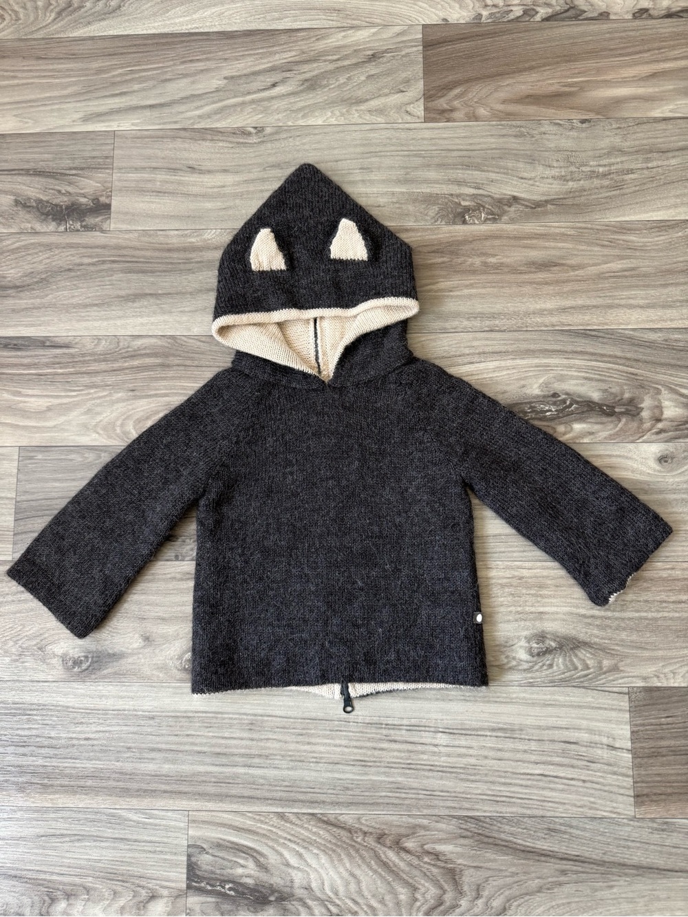 Oeuf Hooded Sweater 100% Baby Alpaca 2Y